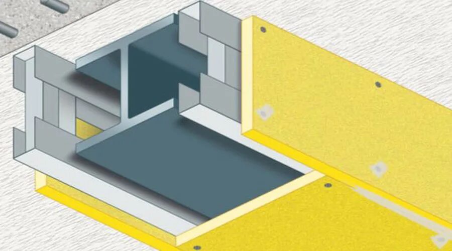 огнезащита et металл - 60мм. W753 кнауф. огнезащитные облицовки. фольгированная огнезащита металлоконструкций. огнезащитные плиты promat.