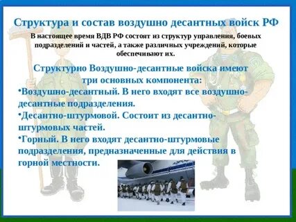 Назначение и состав воздушно десантных войск