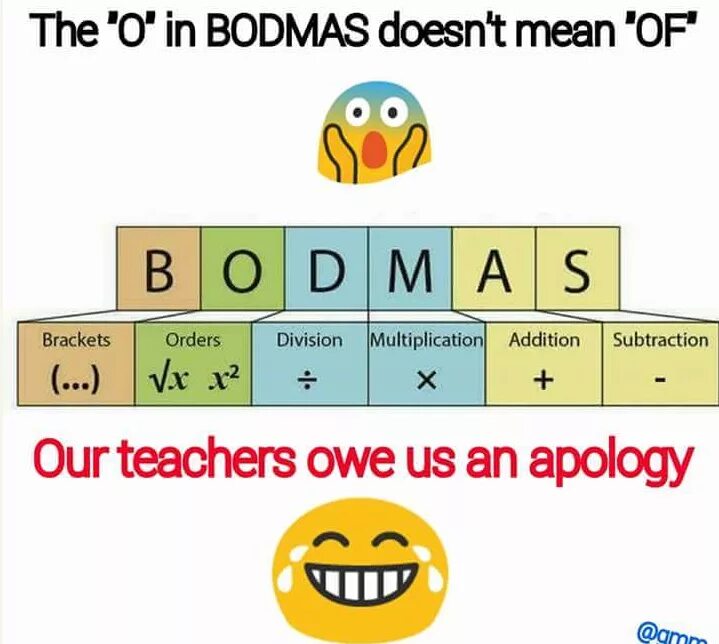 Bodmas. Pemdas и bodmas. Правило bodmas. Operations bodmas. What did our teacher