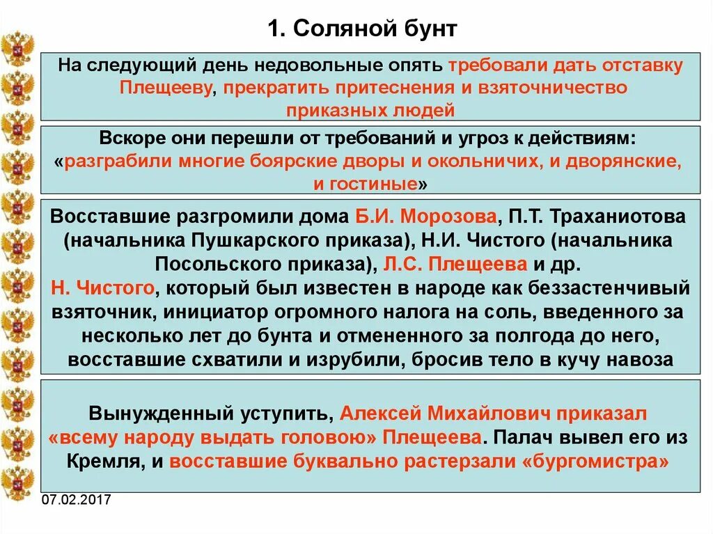 Причиной соляного бунта было. Соляной бунт 1648 территория. Ход событий соляного бунта 1648. Соляной бунт участники.