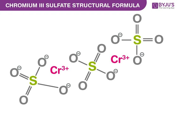 Трехвалентный хром. Сульфат хрома 3 строение. Сульфат гидроксохрома (III) структурная формула. Формула сульфата хрома lll. Сульфат хрома структурная формула.