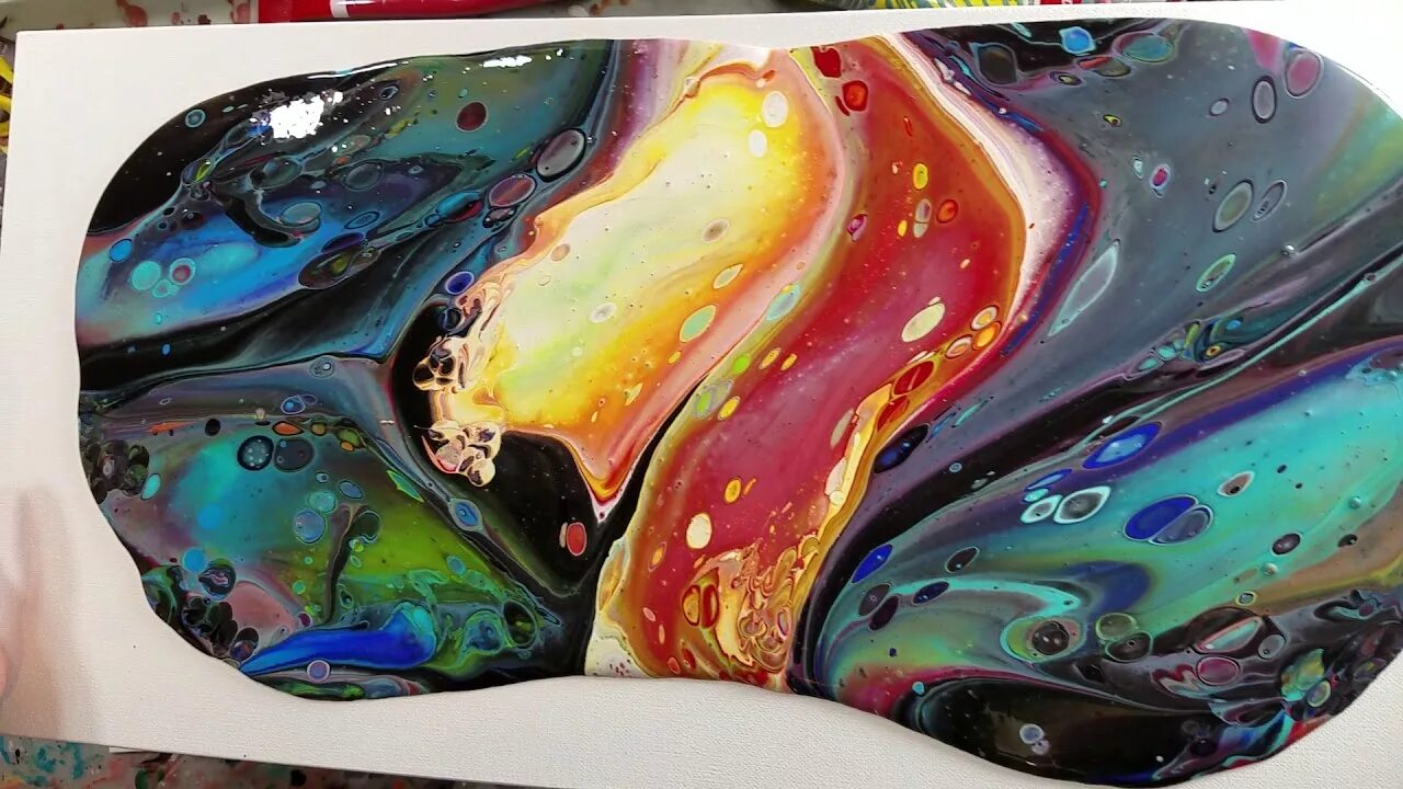 Acrylic fluid pouring. Флюид арт. Жидкий акрил картины. Акриловая заливка. Рисование акрилом и феном.