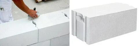 Вертикальном шве газоблока