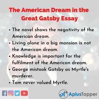 American dream essay question