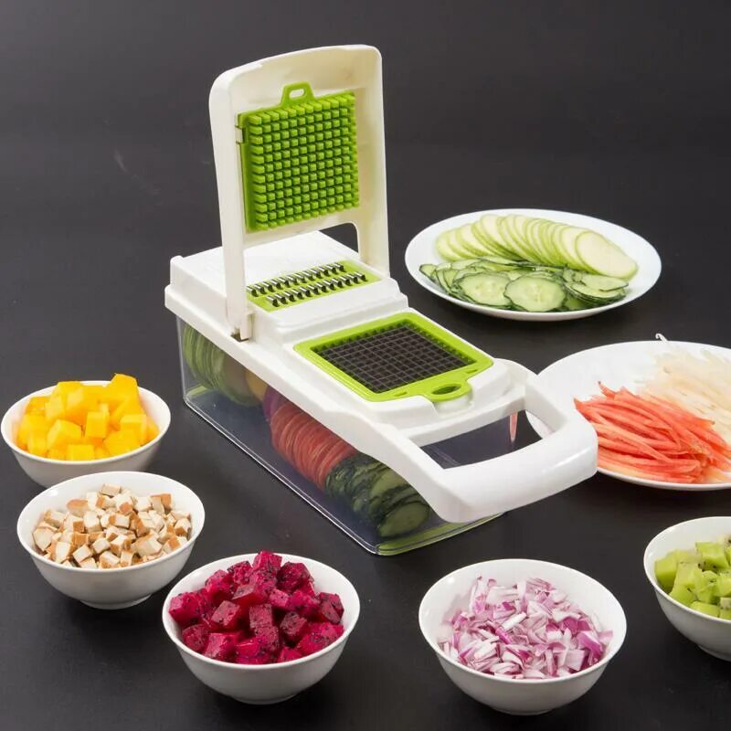 5in1 Multifunctional easy Slicer Grater. Салаторезка кубиками электрическая. Терка автоматическая для овощей. Автоматическая овощерезка кубиками.