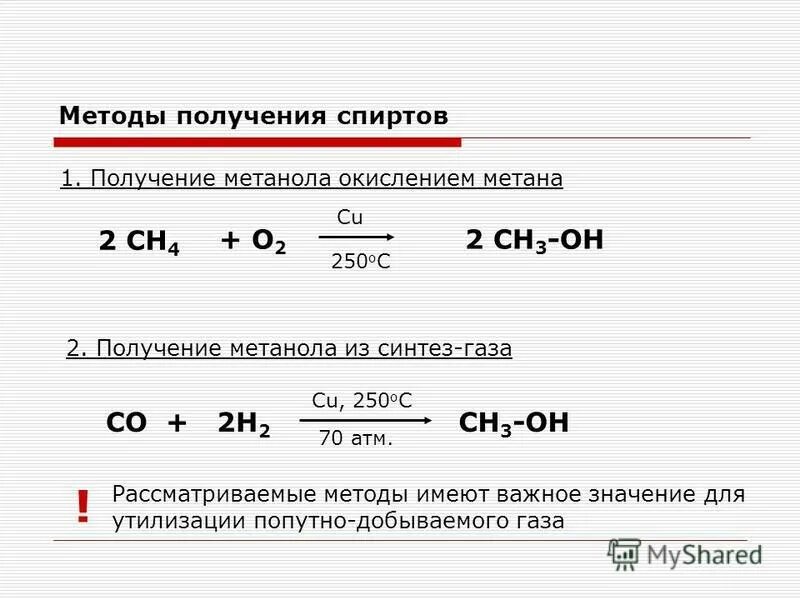 Из синтез газа получить метанол