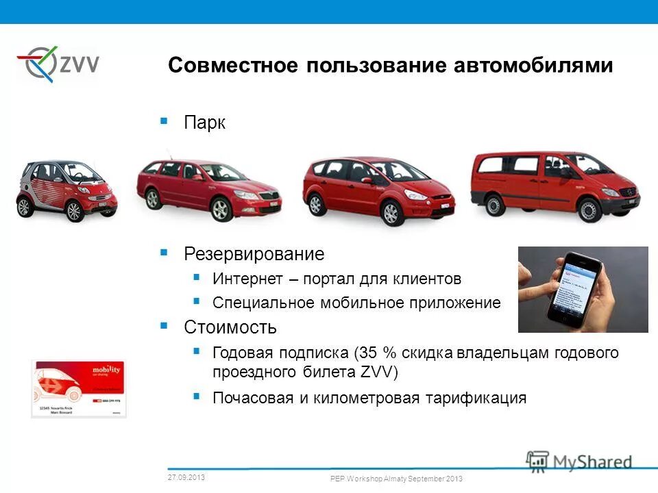 Передача в пользование автомобиля. Управление парком автомобилей. Тарификация и автомобили 068.