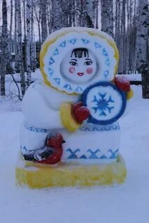 Как покрасить снежную фигуру