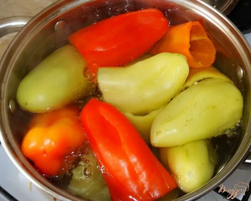 Сколько бланшировать перец
