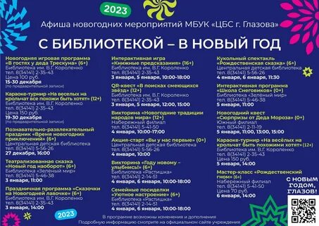 Программа на сегодня глазов