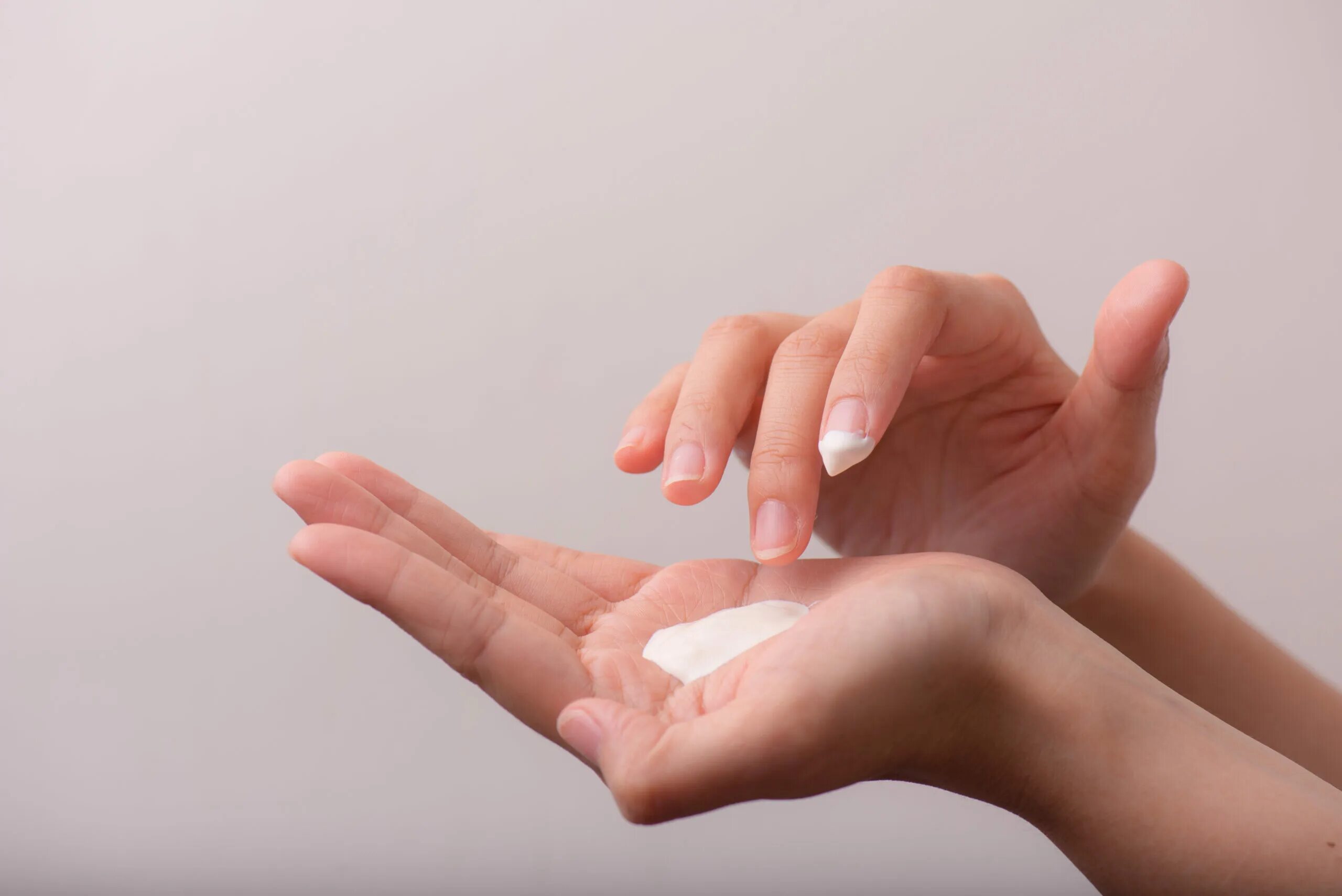 Helping on tests. Woman hand.