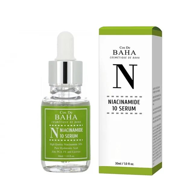 Сыворотка cos de Baha n60 Niacinamide 10 Serum (60 мл - большой объем). Сыворотка для лица cos de Baha n Niacinamide 10 Serum. Cos de Baha сыворотка с ниацинамидом и цинком. Cos de Baha Niacinamide 10 Serum 30 мл.