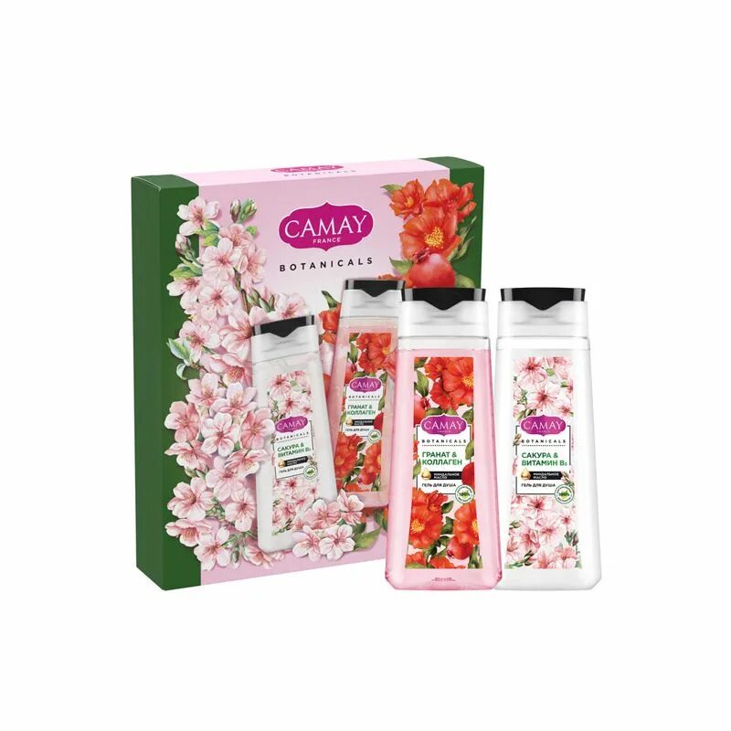 Камей сакура. Подарочный набор камей. гель для душа camay botanicals японская сакура набор с мочалкой.