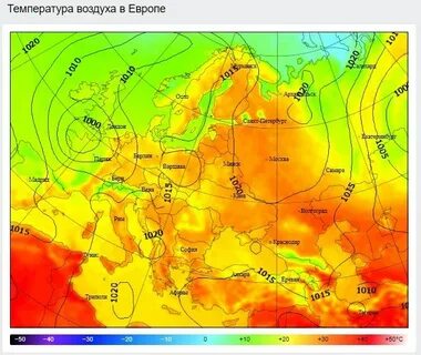 Карта температура воздуха июль