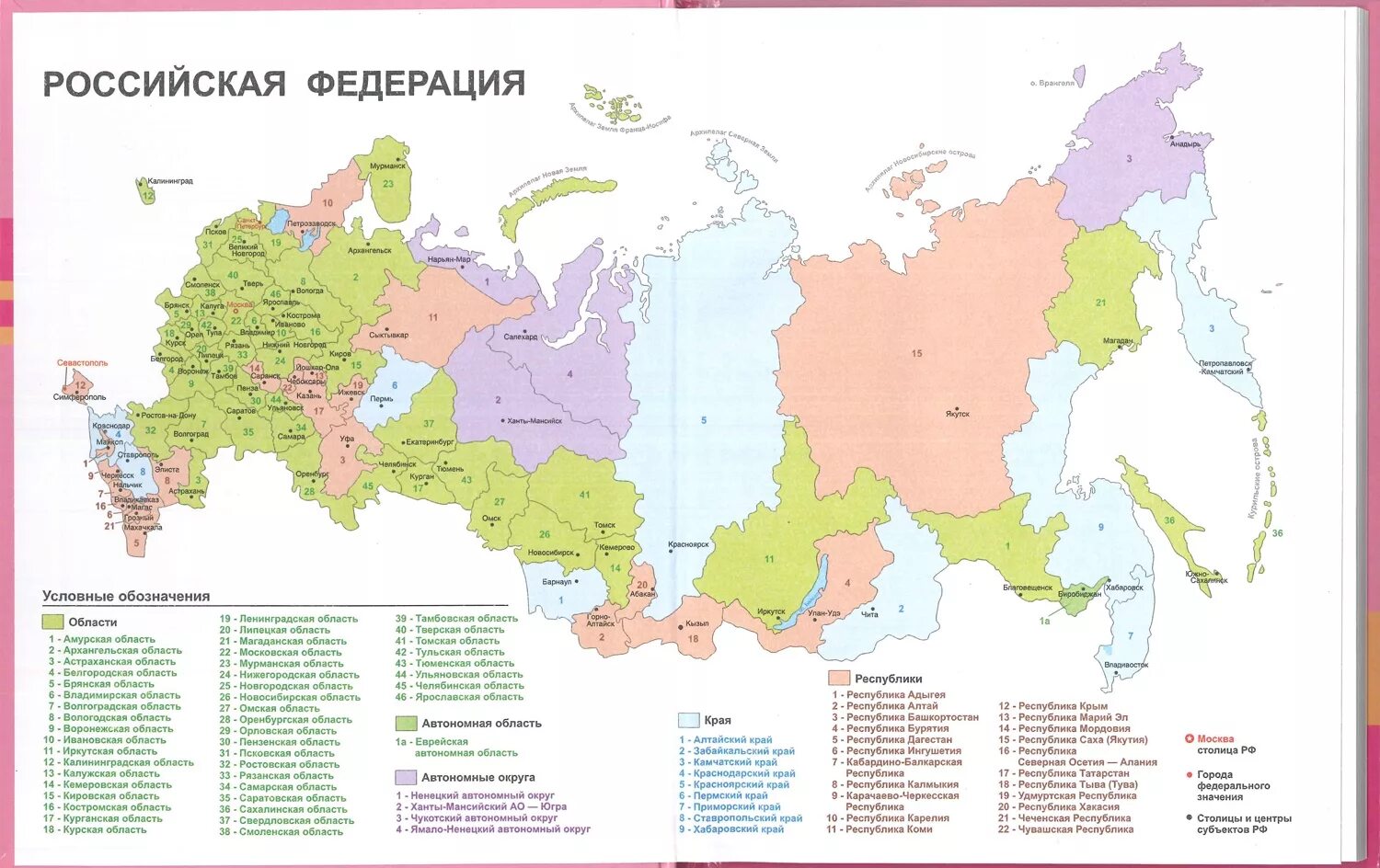 Список регионов и их столиц