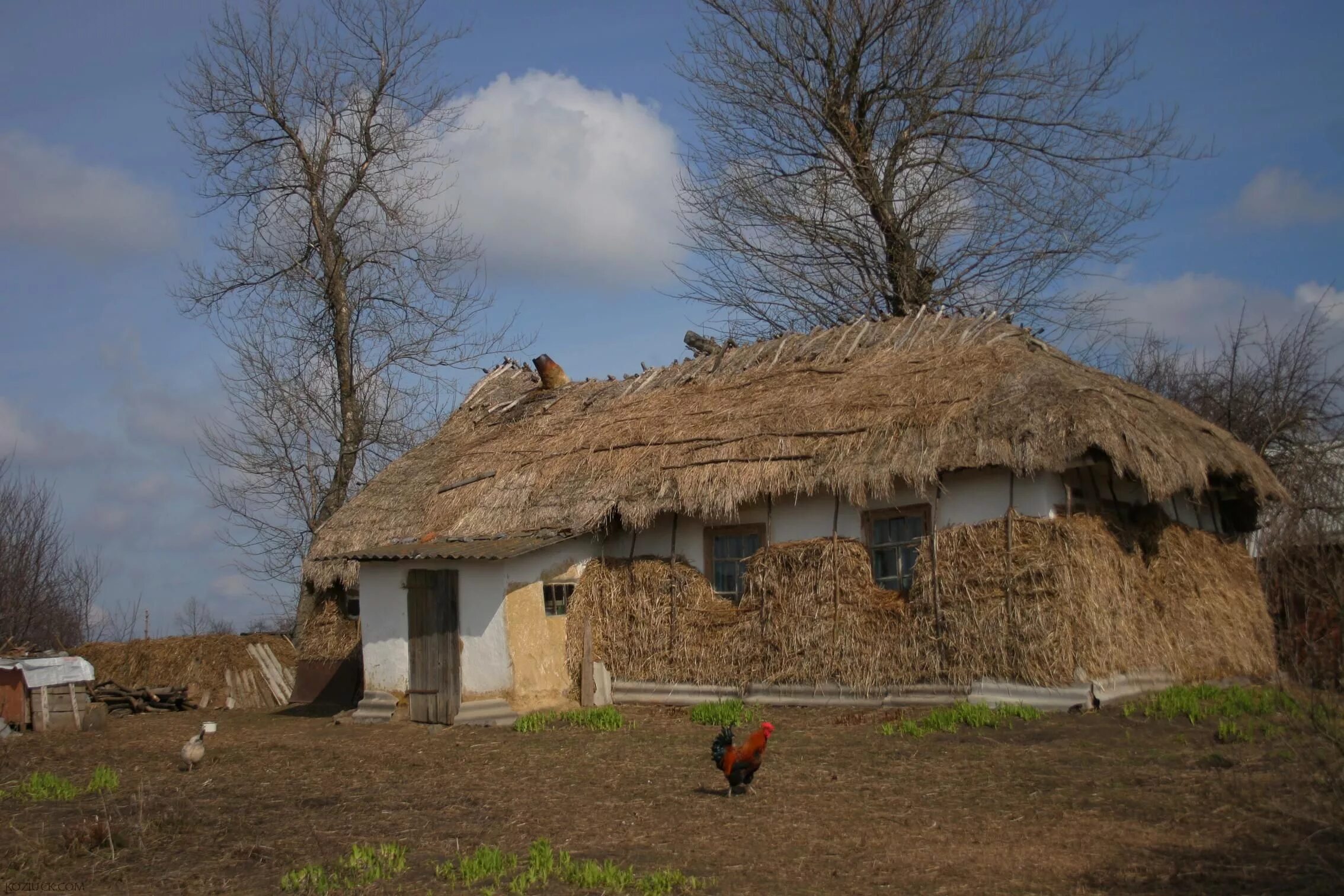 Хата сброшенные. Хаты мазанки Украина. Украинская хата Мазанка. Хата с соломенной крышей Курская область. Украина дом Мазанка деревня.