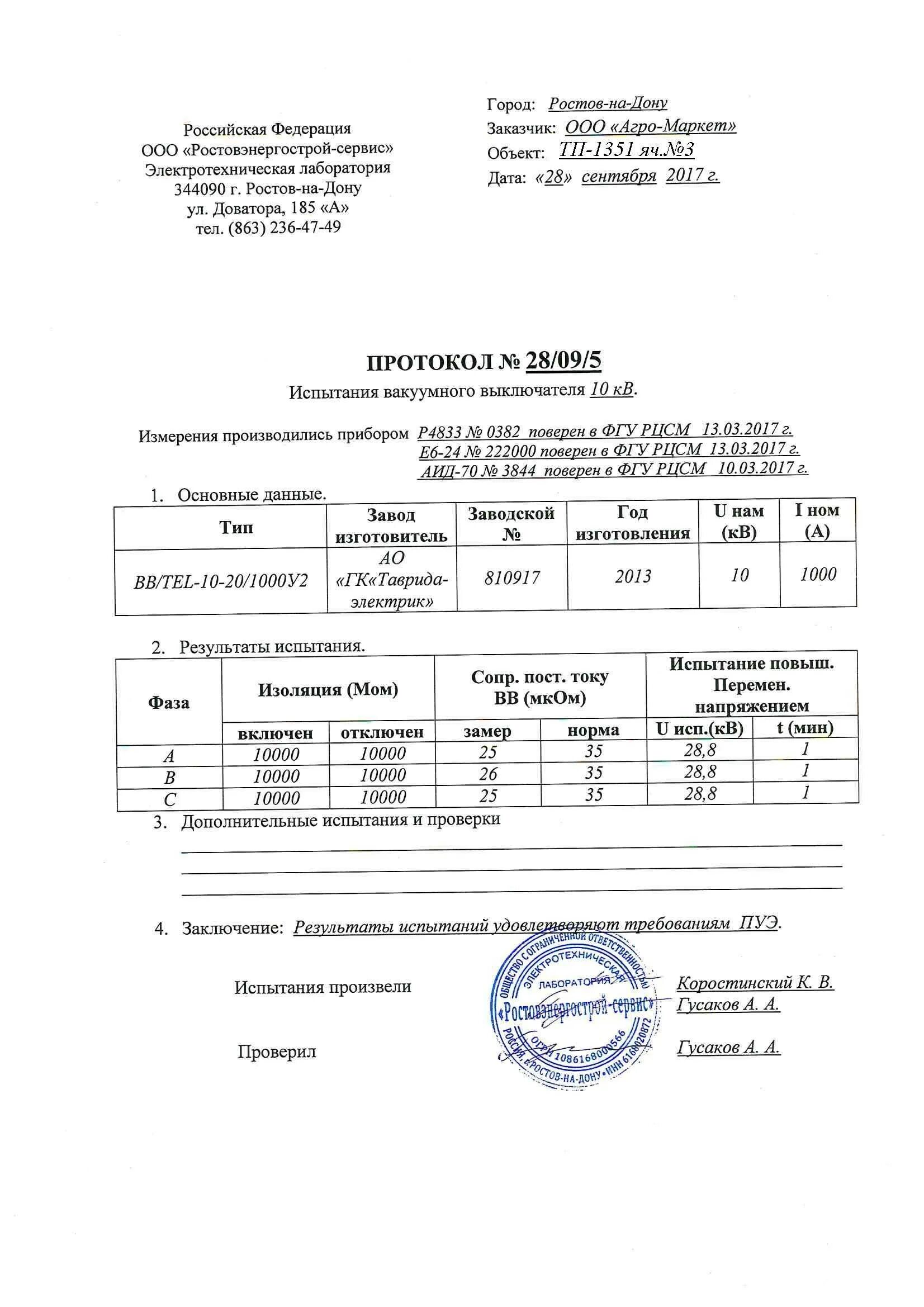 Протокол кабельной линии. Протокол испытаний вакуумного выключателя 10 кв. Протокол испытания кабеля 10 кв повышенным напряжением. Протокол испытания вакуумного выключателя. Протокол испытания силового кабеля 10 кв.