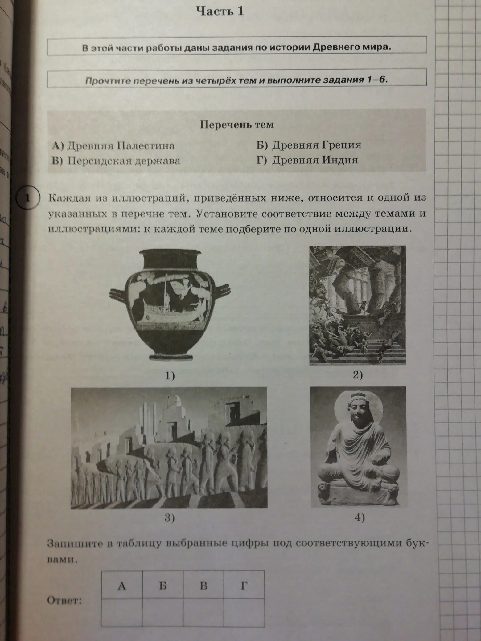 Впр история 5 класс прочтите список событий