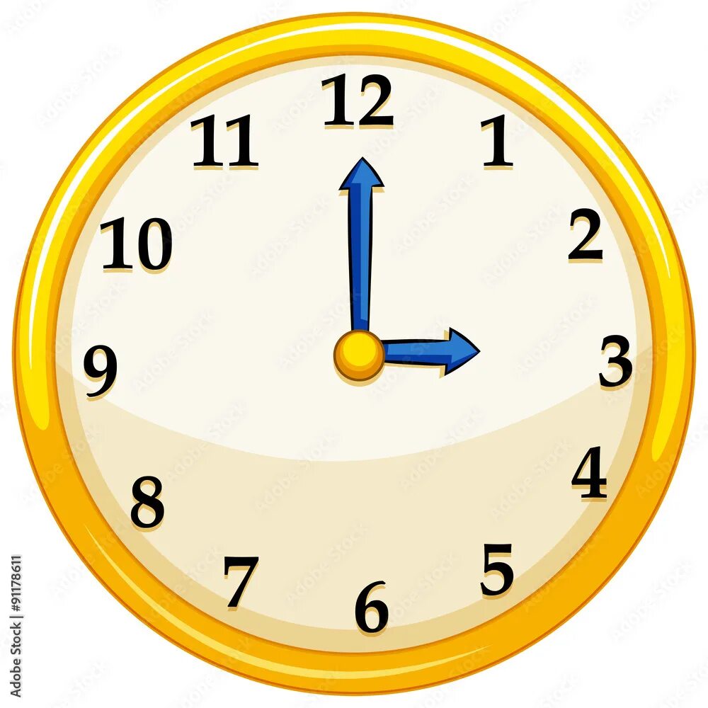 The clock is round