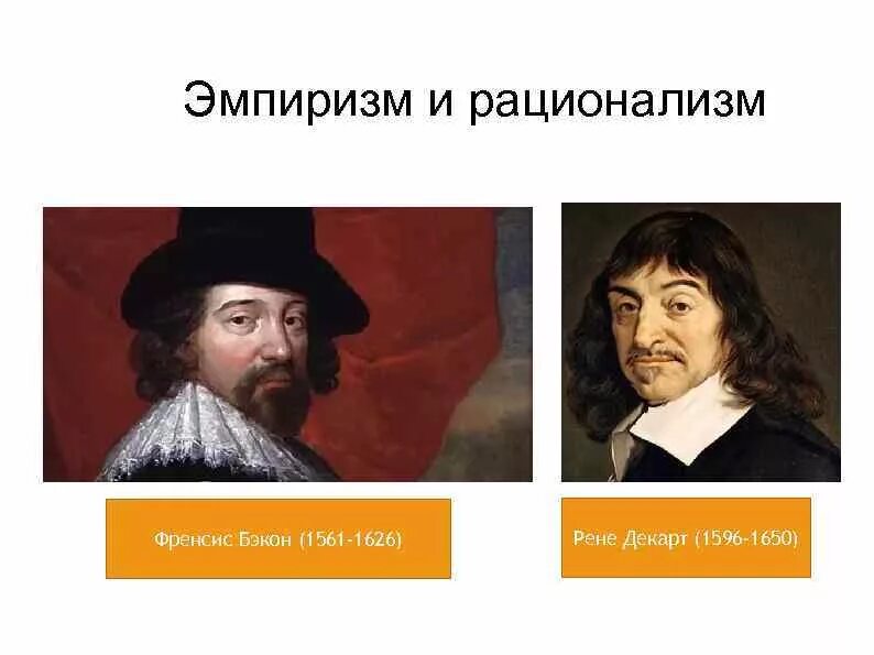Метод познания р декарт ф бэкон. Фрэнсис бэкон (1561-1626) рене декарт (1596-1650). бэкон философ эмпиризм. эмпиризм бэкон и рационализм декарт в философии нового времени. философы эмпиризма декарт.
