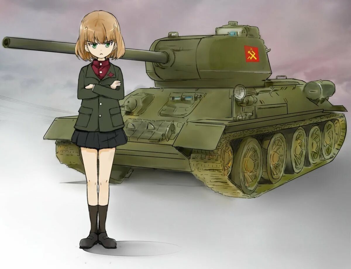 Girls und Panzer т-34. Катюша танкистки girls und Panzer. Gup memes