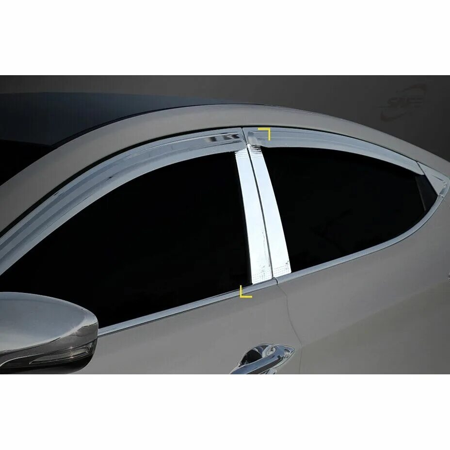 Вставные дефлекторы vito w447. Накладка на заднюю форточку для hyundai ix35. Боковые накладки на окна. Дефлекторы окон на santa fe 3. Молдинги стёкол нижние рено дастер.