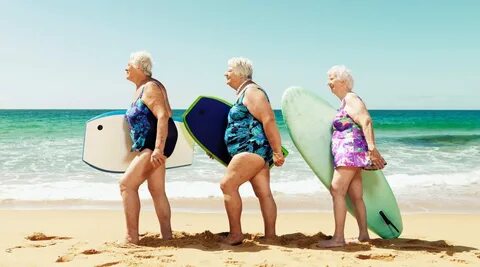 Бабушки на пляже - 83 фото.