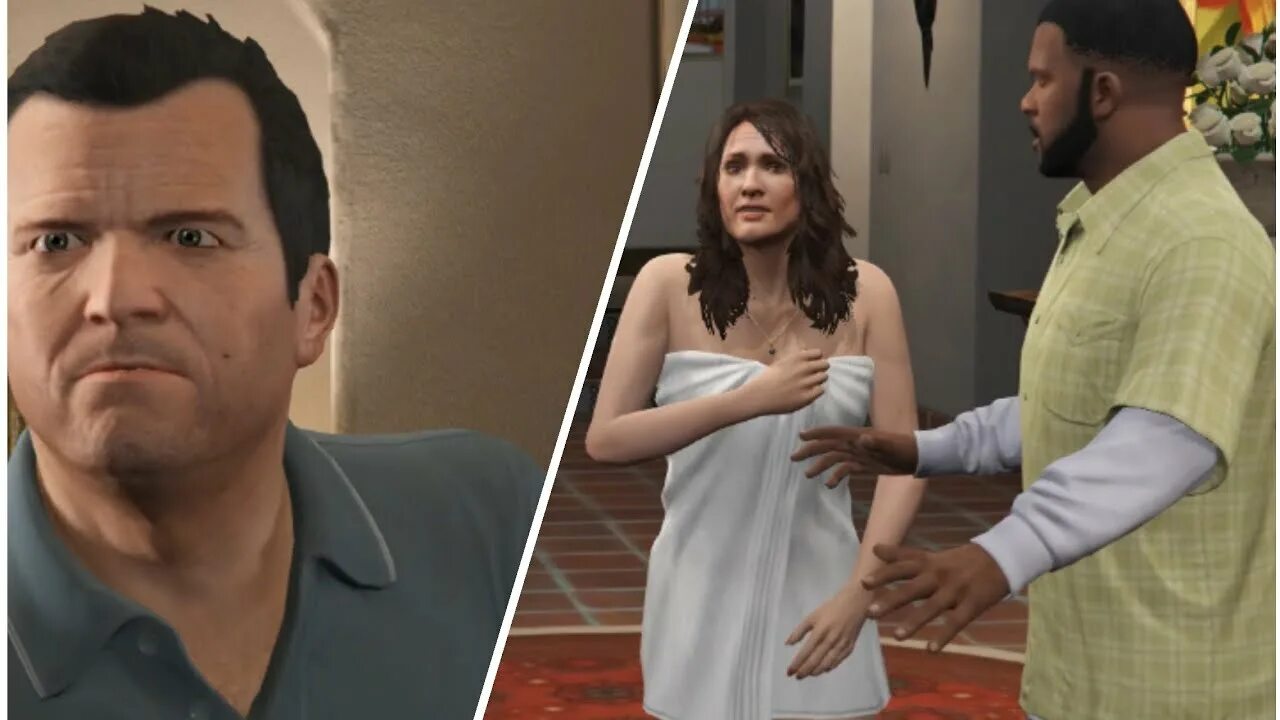 GTA 5 жена Майкла. Жена изменила мужу с его сыном