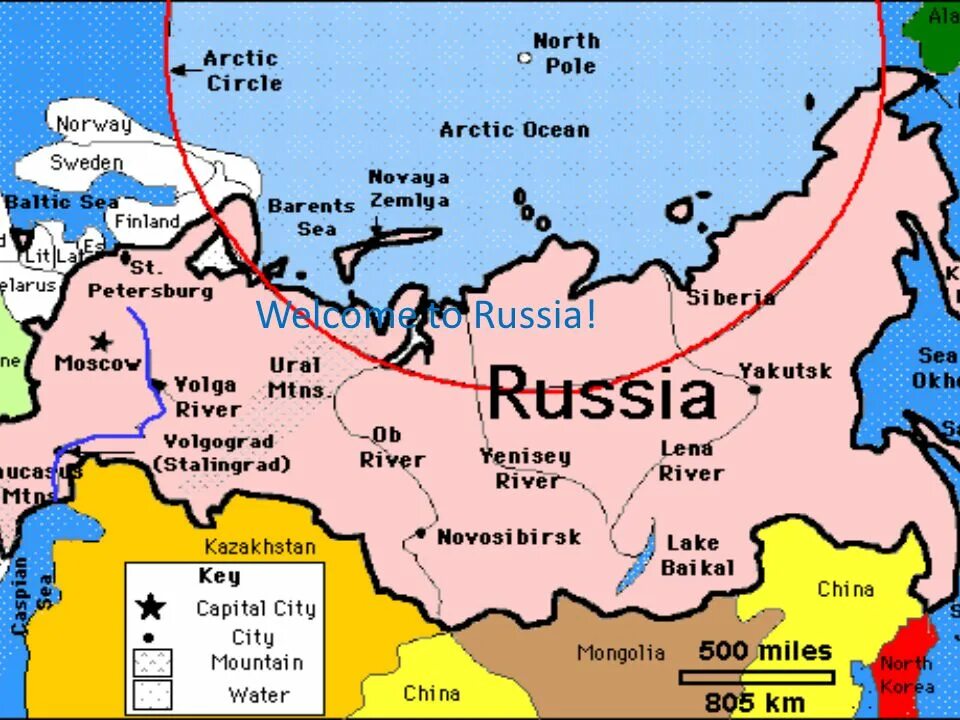 USA Russia Map. Regional Map of Russia. Russia is Washed by. Russian Geography.