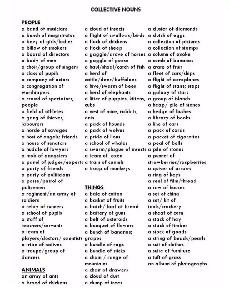 Collective Nouns в английском языке. Collective Nouns упражнения. Collective Nouns examples.