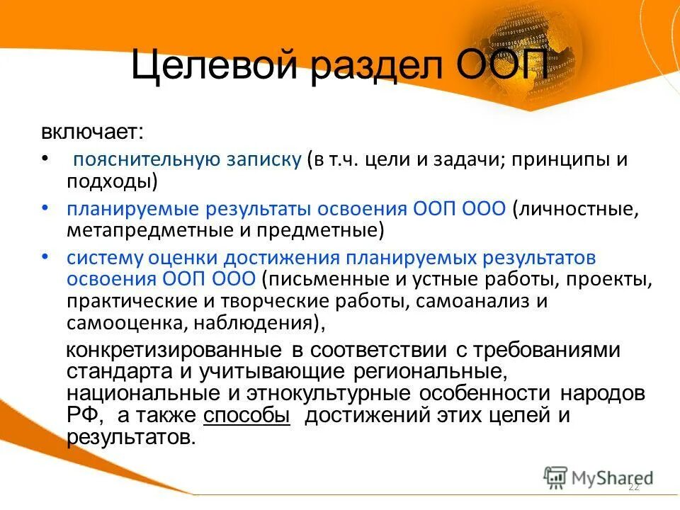 Общеобразовательные программы включают следующие