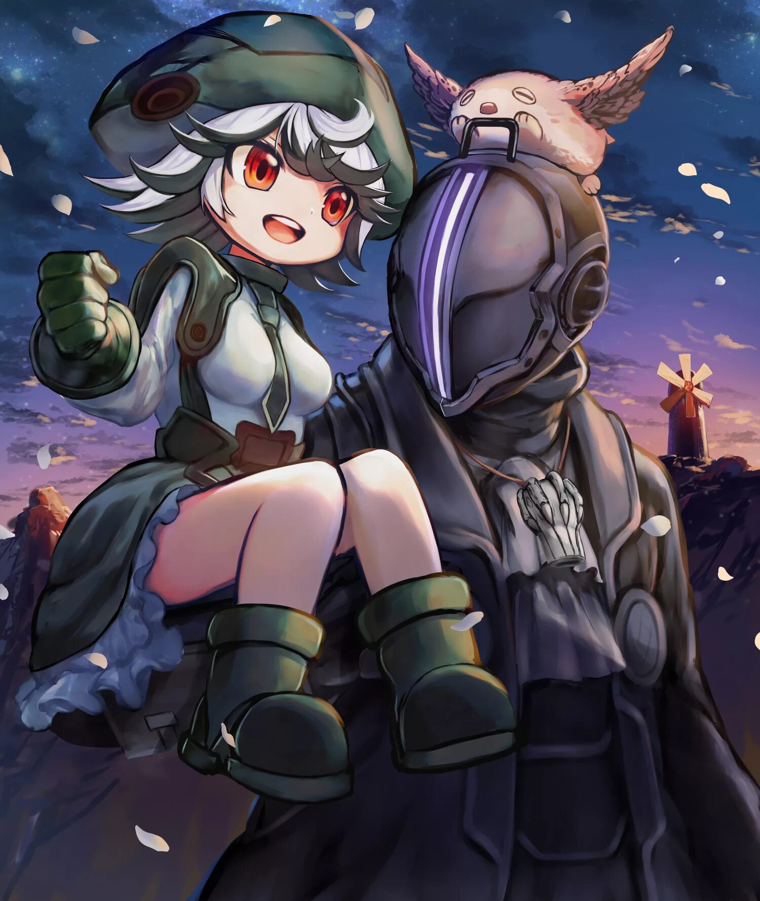 Прушка made in Abyss. Bondrewd and prushka. Прушка made in Abyss Art.