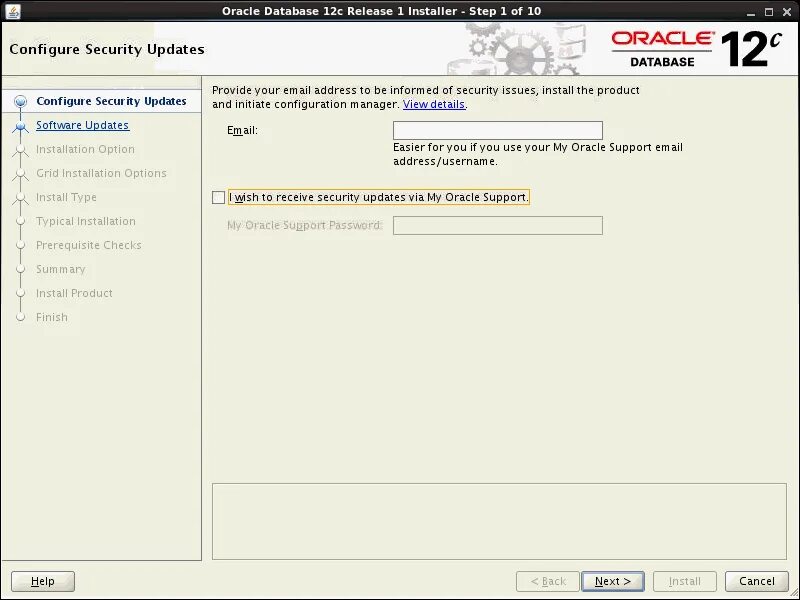 Работа с базой oracle. Oracle 12c. oracle установка.