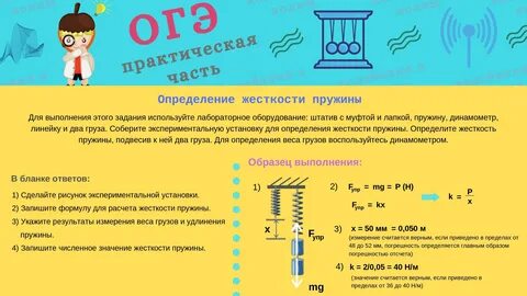 Как определить жесткость пружины физика