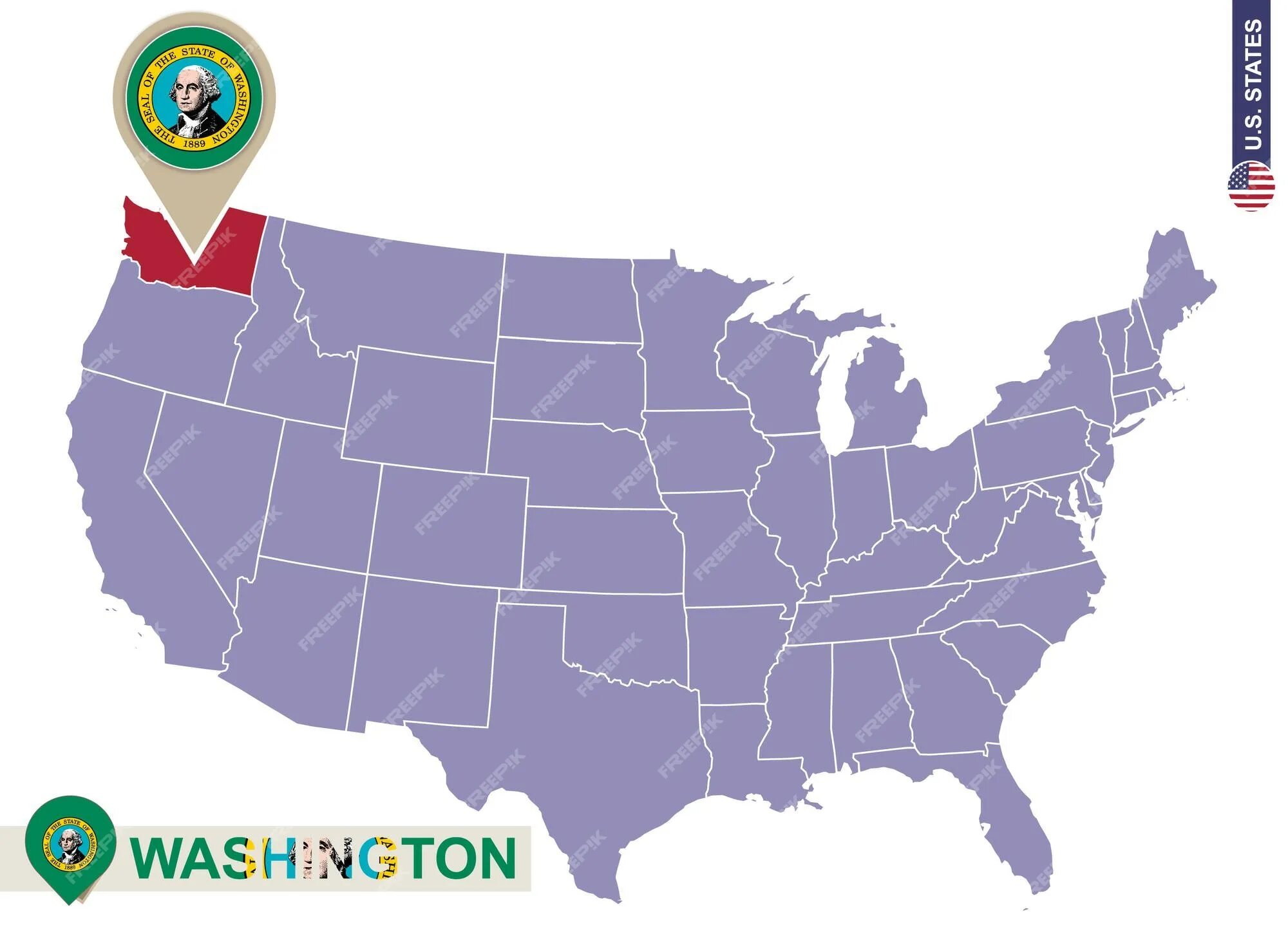 Www state ru. Штат Washington карта. Штат Вашингтон на карте США. Washington State Map. Карта округов штата Вашингтон.