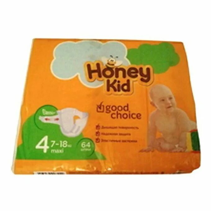 Подгузники honey. Подгузники Honey Kid 4. Подгузники Honey Kid Maxi р.4 7-18кг, 64шт. Honey Kid подгузники.