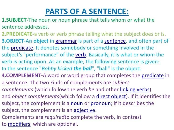 Parts of sentence. Principal Parts of the sentence. English Parts of sentence. The main Parts of the sentence.