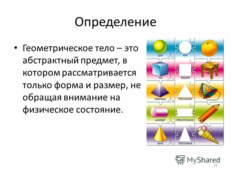 Группы предметов задания. Плоскостные и объемные геометрические фигуры. Выделение формы предмета. Названия геометрических форм. Предметы геометрической формы.