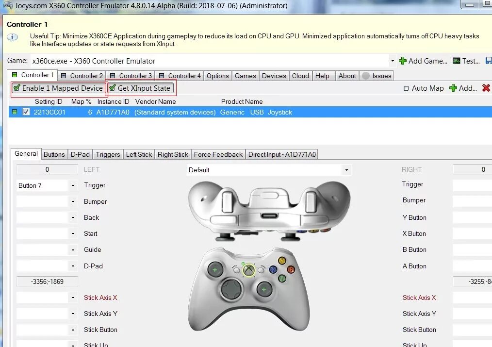 Эмулятор геймпада x360ce. Xbox 360 Controller (XINPUT Standard Gamepad). X360ce для руля. Xbox 360 консоль эмулятор. Джойстик x360ce