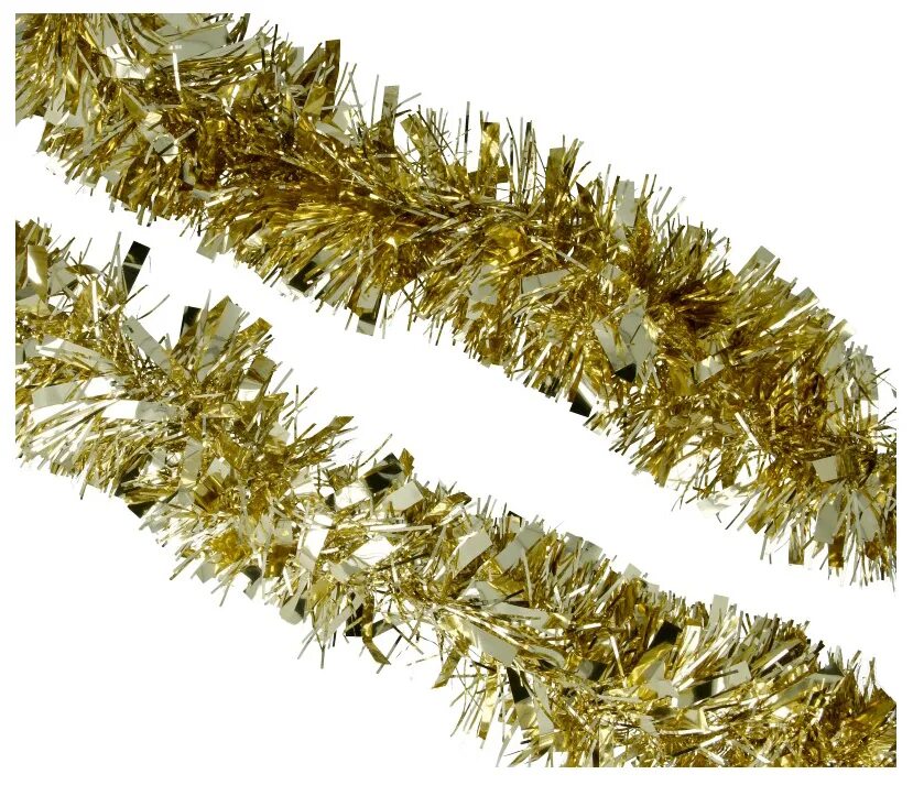 мишура цвет белый, золото 2 м, d=120, м0302, 2 уп. золотая мишура. новогодняя мишура. мишура красная. мишура широкая.