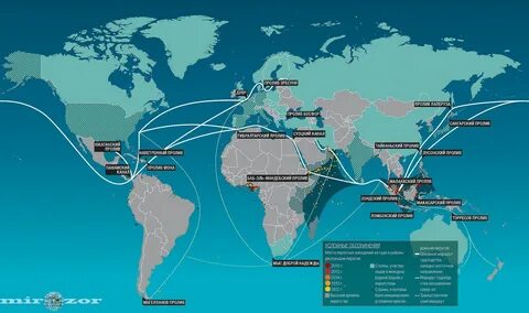 Карта маршрутов судов