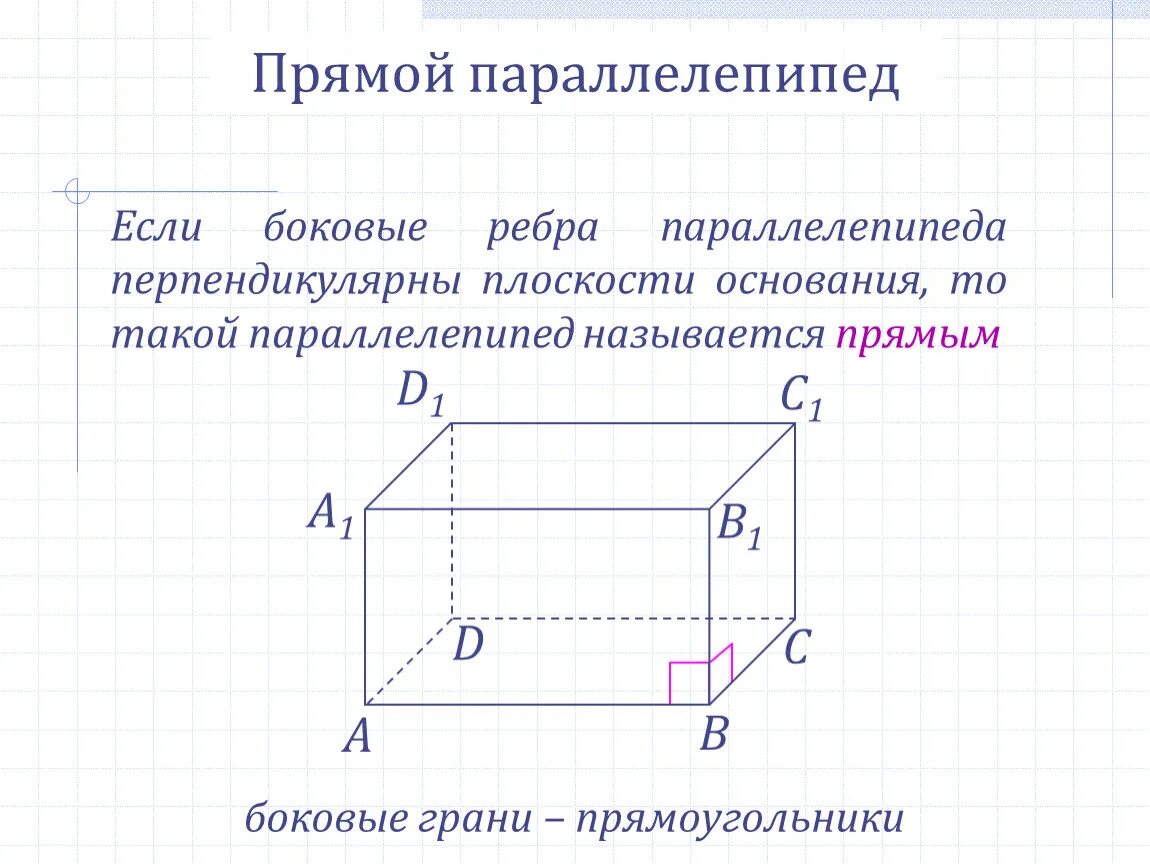 Изобразить прямой параллелепипед. Параллелепипед основание боковые грани боковые ребра. Параллелепипед и прямой параллелепипед. Плоскость основания параллелепипеда. Paralellopiped.