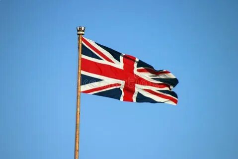 The union flag is flown above
