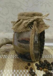 Стеклянная банка из под кофе