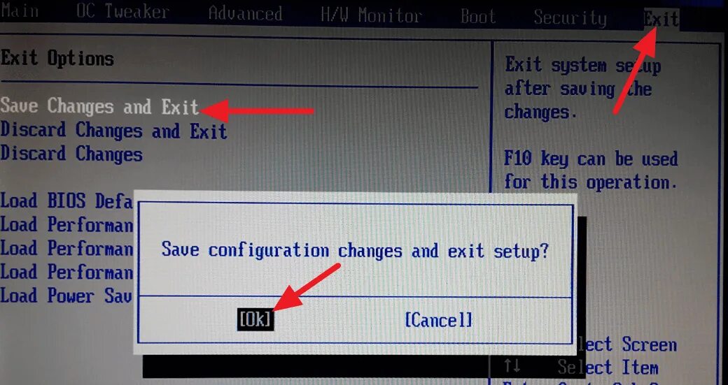 Load configuration. Биос exit save. Exit and save changes биос. Saving changes в биосе что это. BIOS на русском языке.