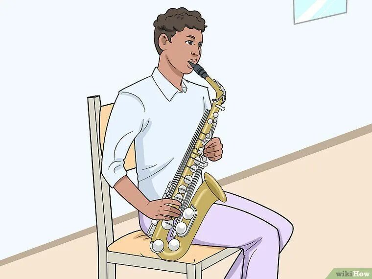 Игра на саксофоне. Как держать саксофон. Правильно держать саксофон. Методика обучения игре на саксофоне.