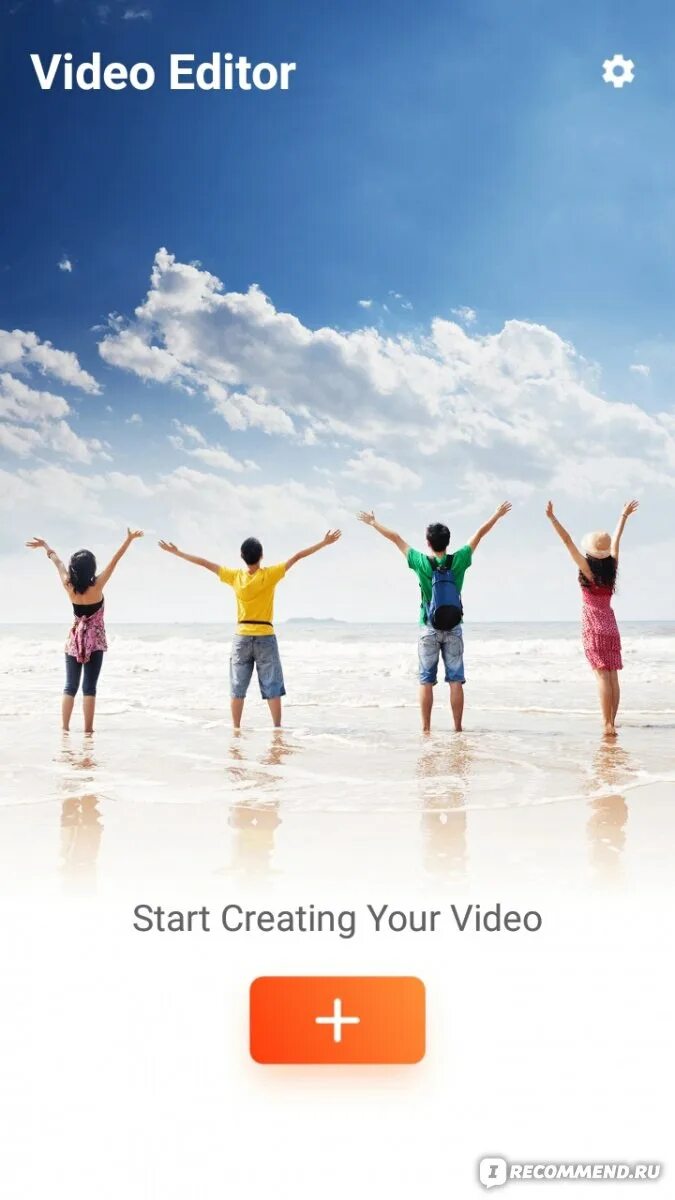 Vcus video vlog editor. Video maker background.