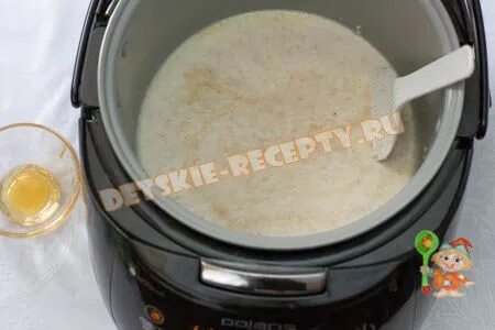 Овсяная каша в мультиварке на молоке поларис