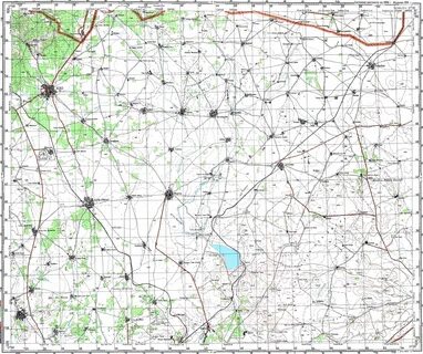 Топографическую карту масштаба 1 100000