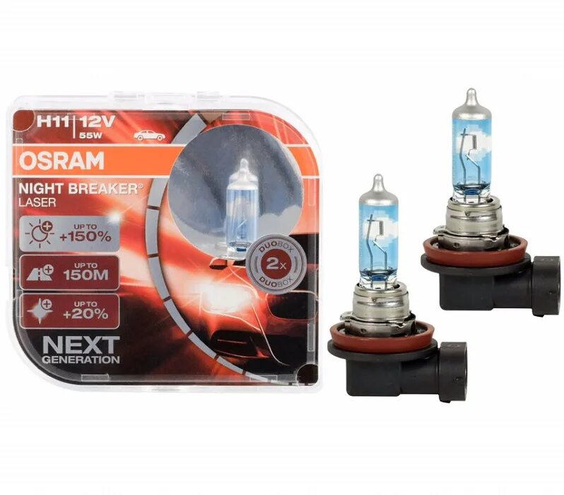 Автолампы h11 Osram Night Breaker Silver. Лампа галоген.h11 12v 55w Night Breaker Laser +150% (pgj19-2) (Osram). Osram h11 +150. Osram h11 12v 55w.